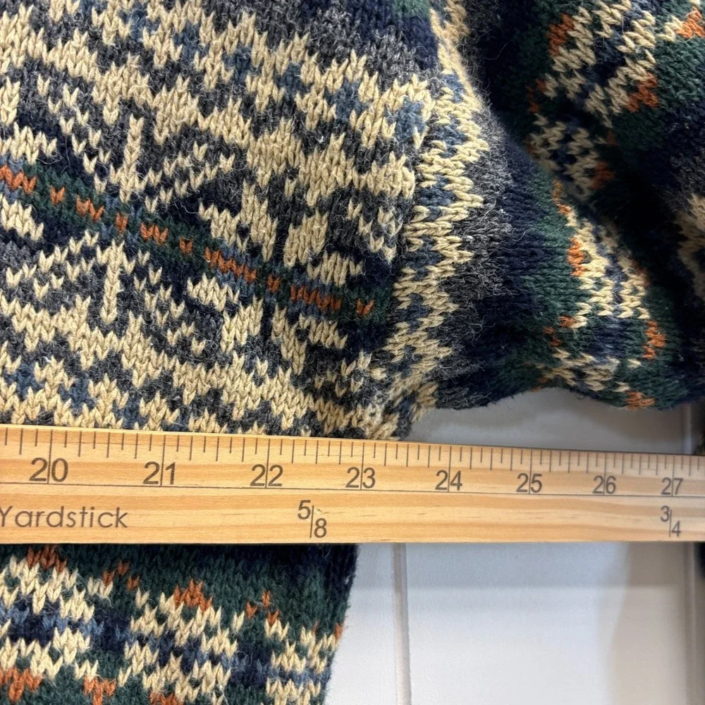 Vintage Stone Haven Grandpacore Nordic Geometric Sweater Men Size XL Cabin Cozy